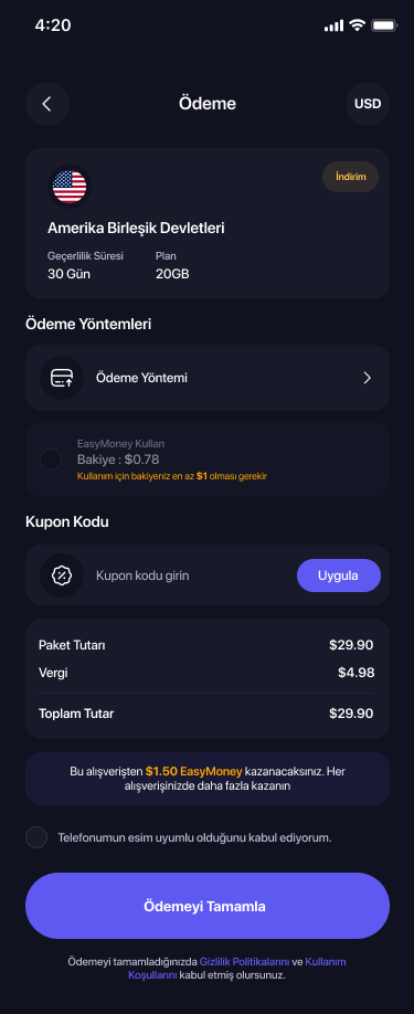 Mobile App Screen 4